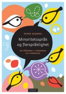Omslag til boka Minoritetsspråk og flerspråklighet. Fugler med snakkebobler.