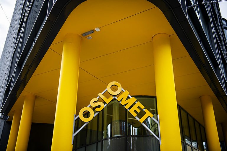 Inngangspartiet på et av OsloMets bygg.