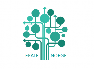 EPALE-logo. Et tre formet av sirkler som bindes sammen av linjer og piler.