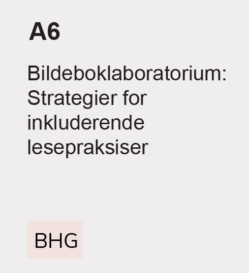 A6 Bildeboklaboratorium: Strategier for inkluderende lesepraksiser, BHG