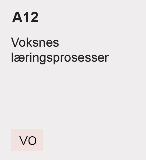 A12 Voksnes læringsprosesser, VO